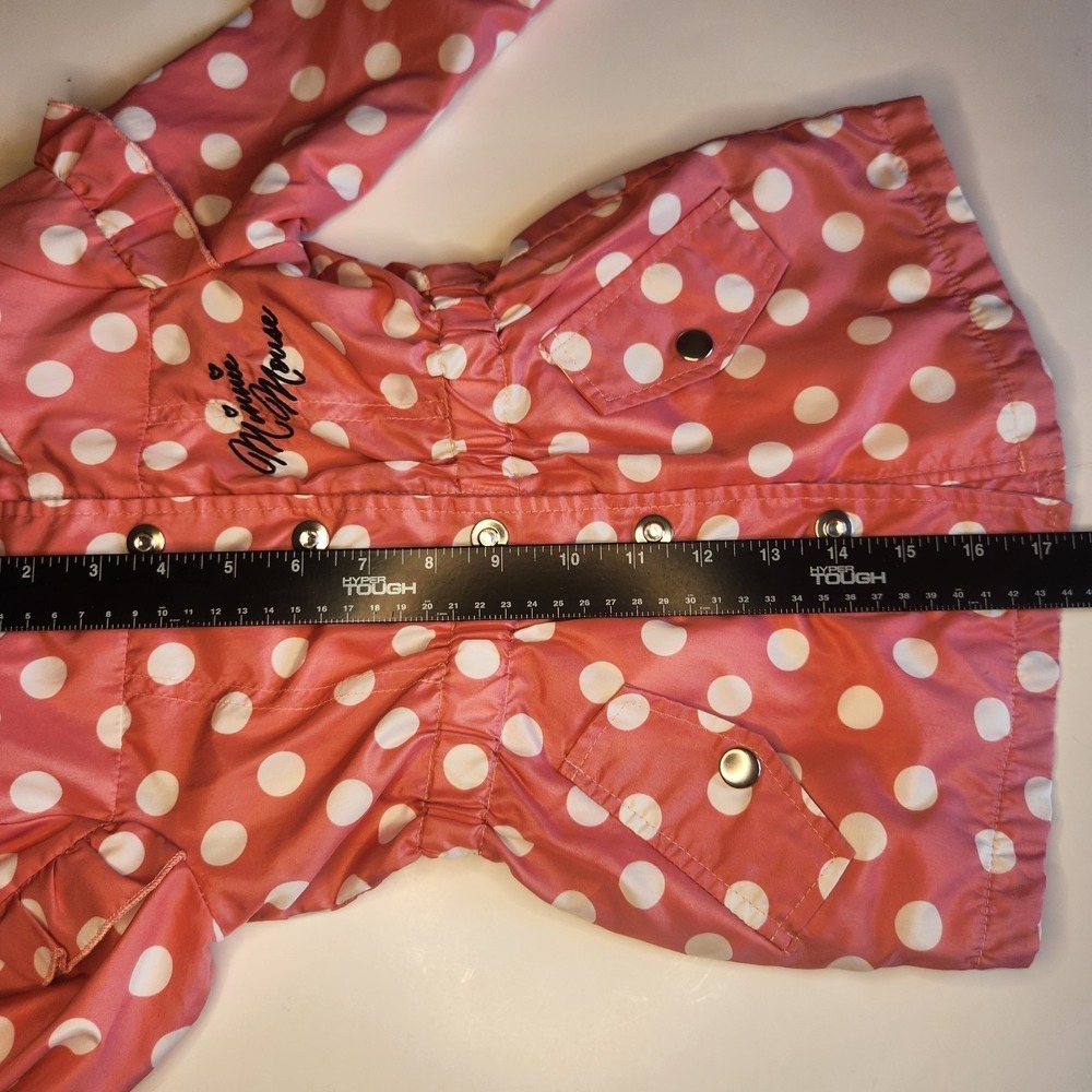 DISNEY Jr. Minnie Mouse Raincoat Toddler Girls 2T Pink White‎ Polka Dot EARS - Picture 8 of 10